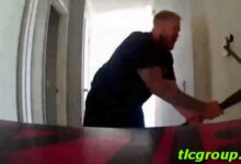 Guy with Axe and a Baby Open Door Video Original